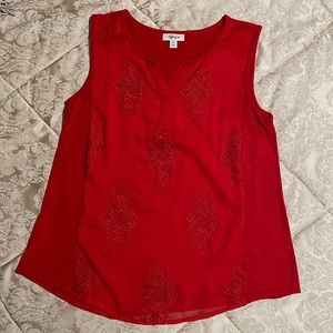 Style & Co. mixed material top